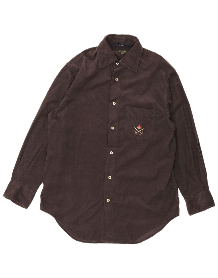 Henry Cottons Chemise en velours côtelé pour homme Taille 38 Coton gris moyen