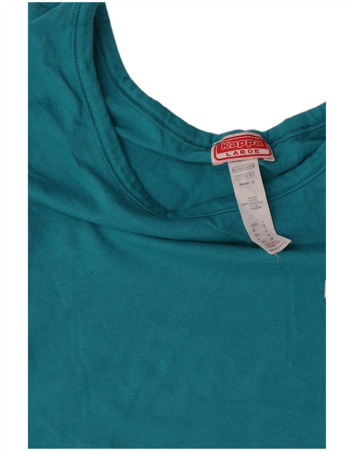 Kappa Débardeur Femme UK 14 Large Bleu Coton