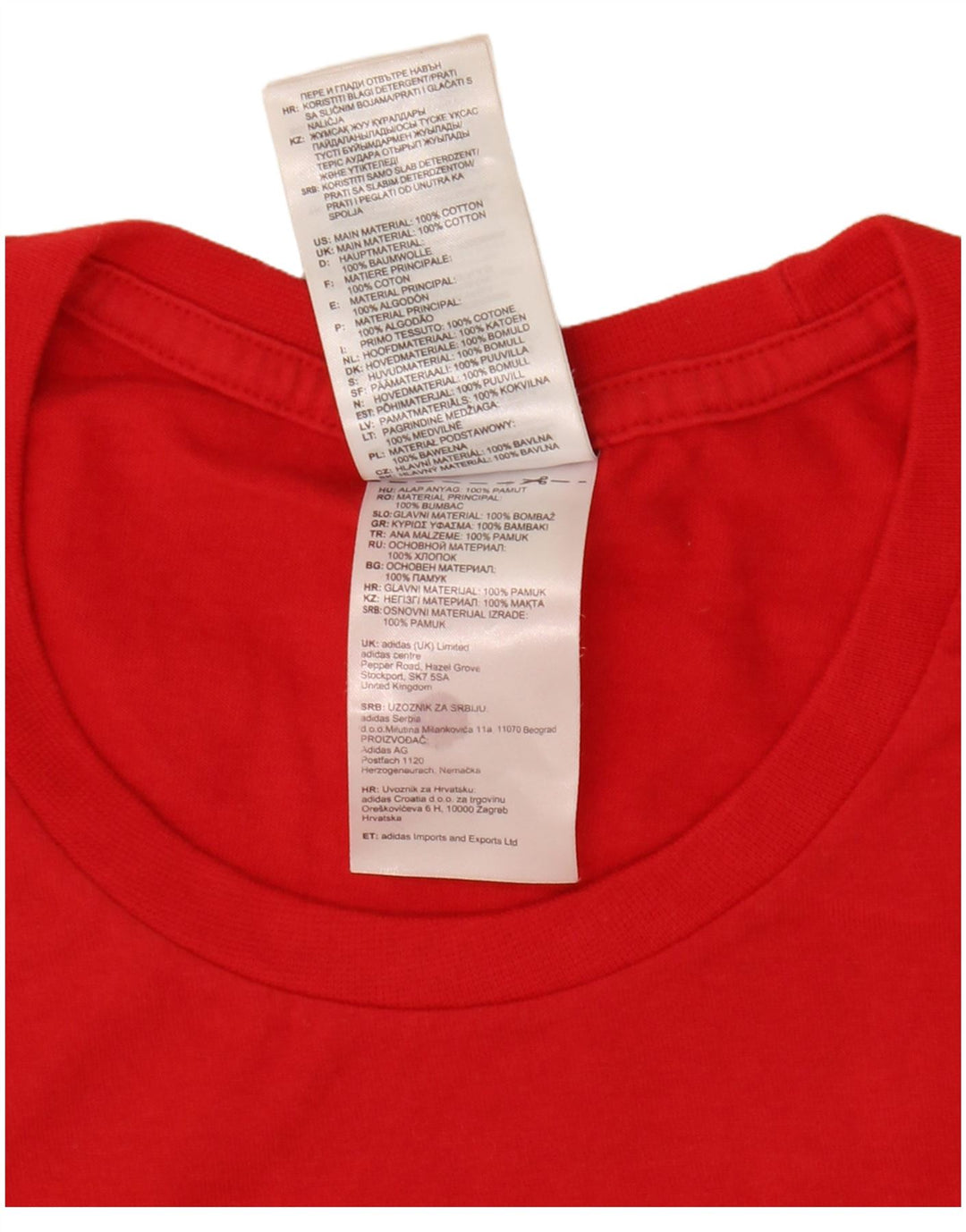 Adidas T-Shirt Graphique Homme Rouge Moyen