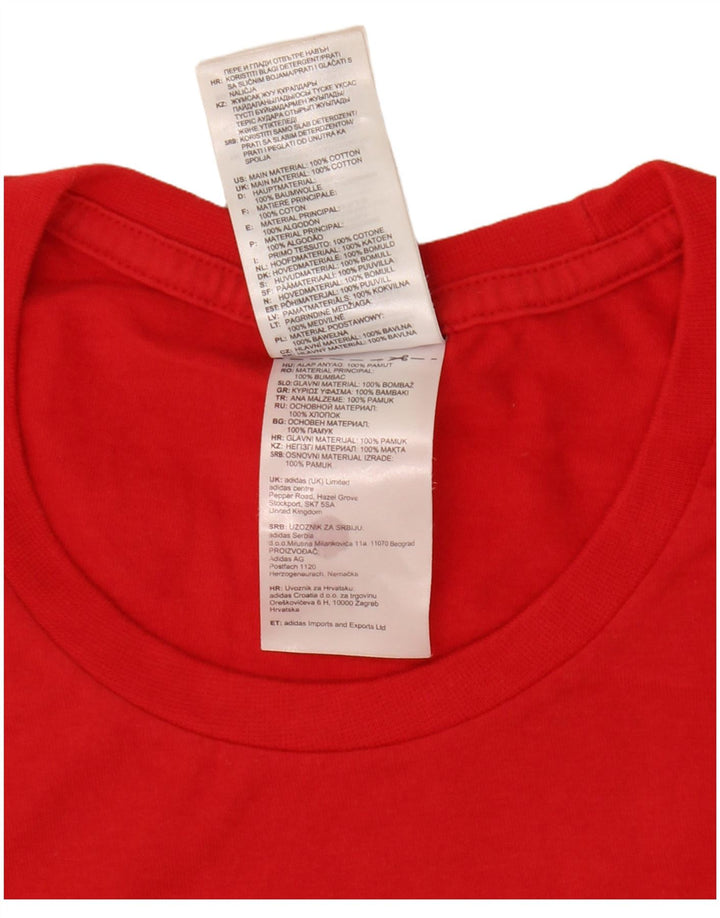 Adidas T-Shirt Graphique Homme Rouge Moyen