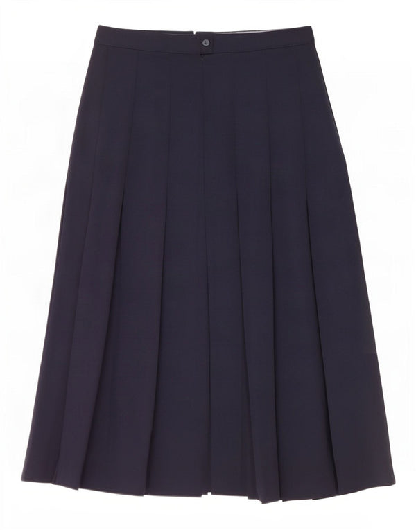 Brian Tucker Jupe plissée taille haute pour femme UK 12 Medium W28 Bleu marine