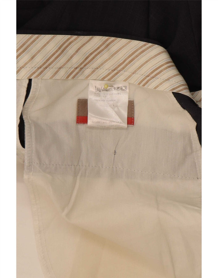 Marks & Spencer Pantalon de Costume Droit Homme W38 L33 Bleu Marine Polyester