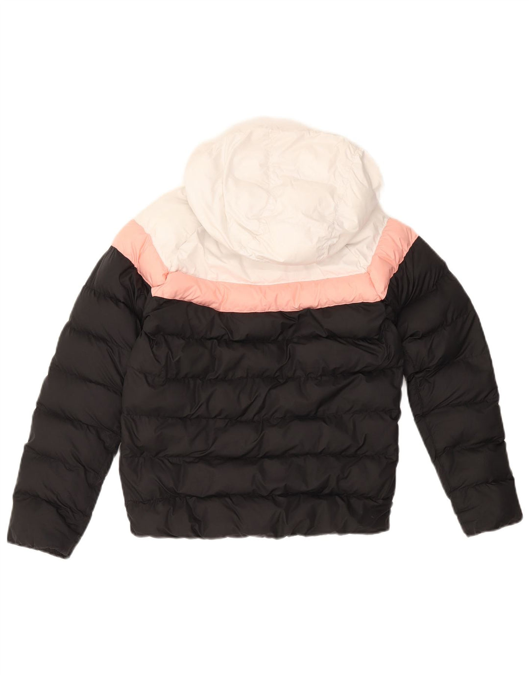 NIKE Veste matelassée à capuche pour garçon 10-11 ans Noir moyen colour block