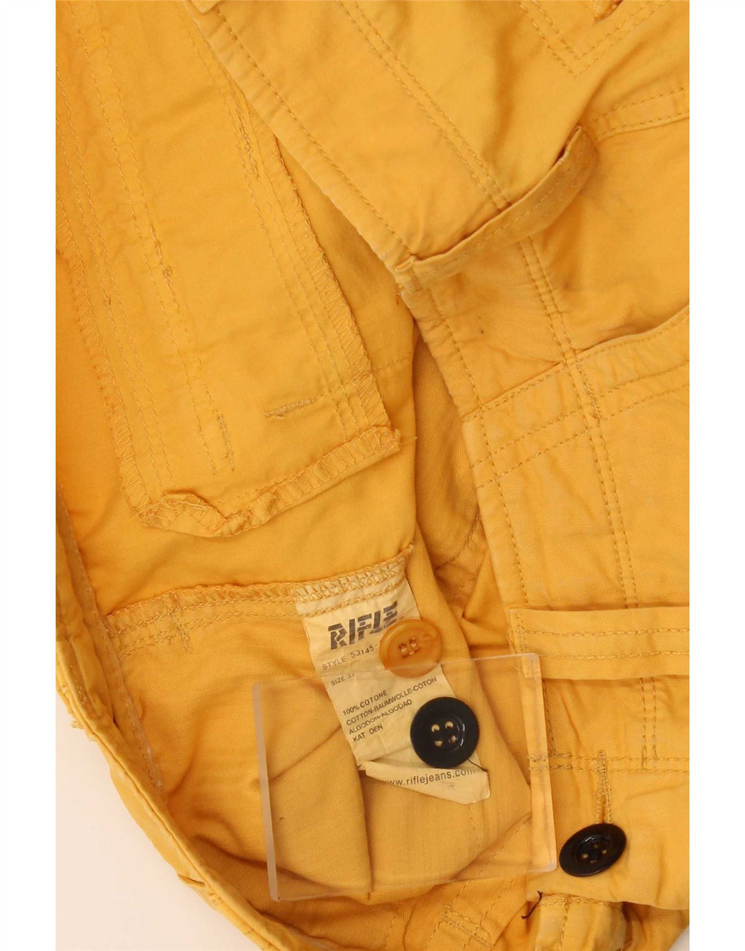 Rifle Short Cargo Homme W33 Coton Jaune Moyen