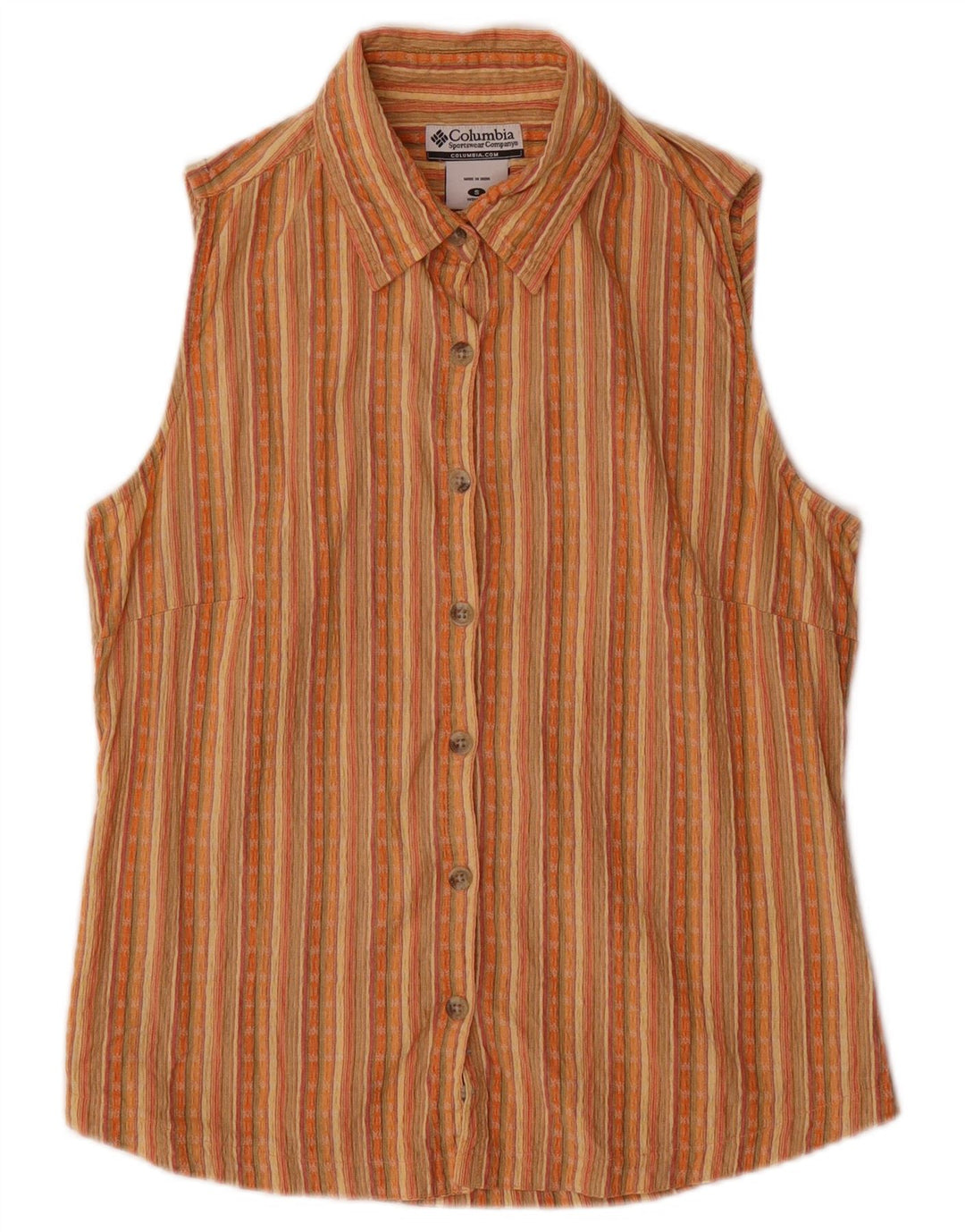 COLUMBIA Chemisier sans manches pour femme UK 10 Petites rayures multicolores