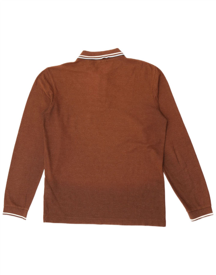 Fila Polo à Manches Longues Homme Marron Moyen Coton