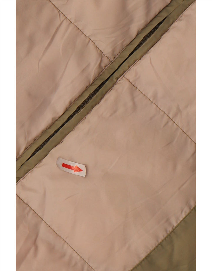 ASICS Gilet rembourré pour femme UK 14 Polyester color block kaki moyen