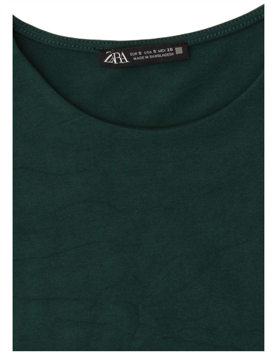 Zara Femme Top Manches Longues UK 10 Petit Vert