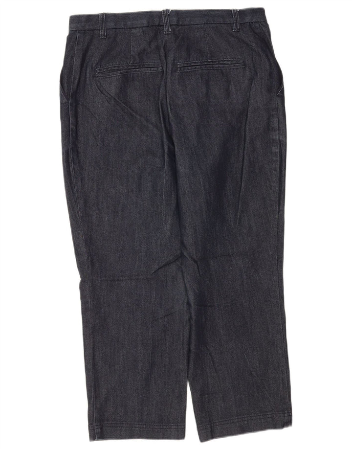 Marks & Spencer Pantalon Capri Femme UK 12 Medium W30 L22 Bleu Marine