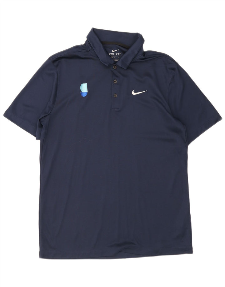 Polo Nike Dri Fit Homme Bleu Marine Moyen Polyester