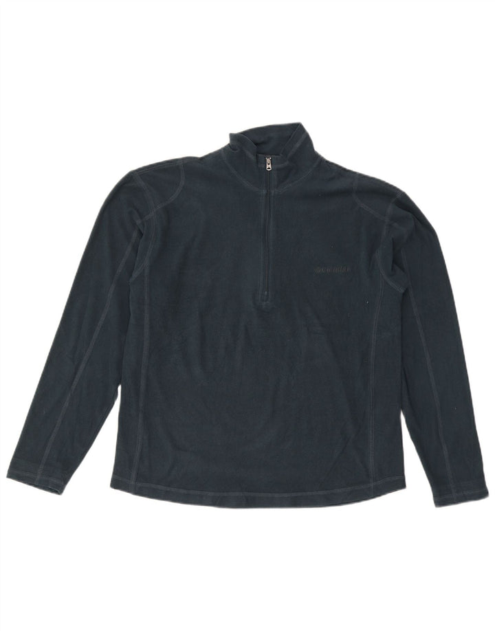 Columbia Pull Polaire à Col Zippé Homme Petit Vert Polyester