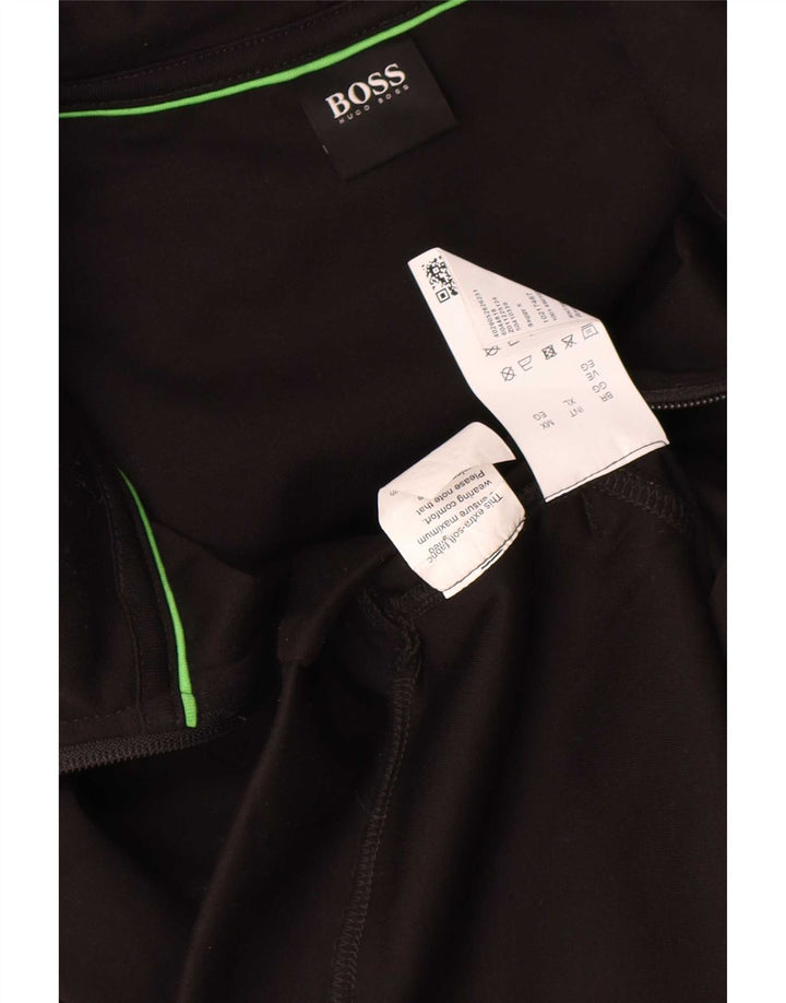 Hugo Boss Pull à capuche zippé XL Noir Polyester Homme