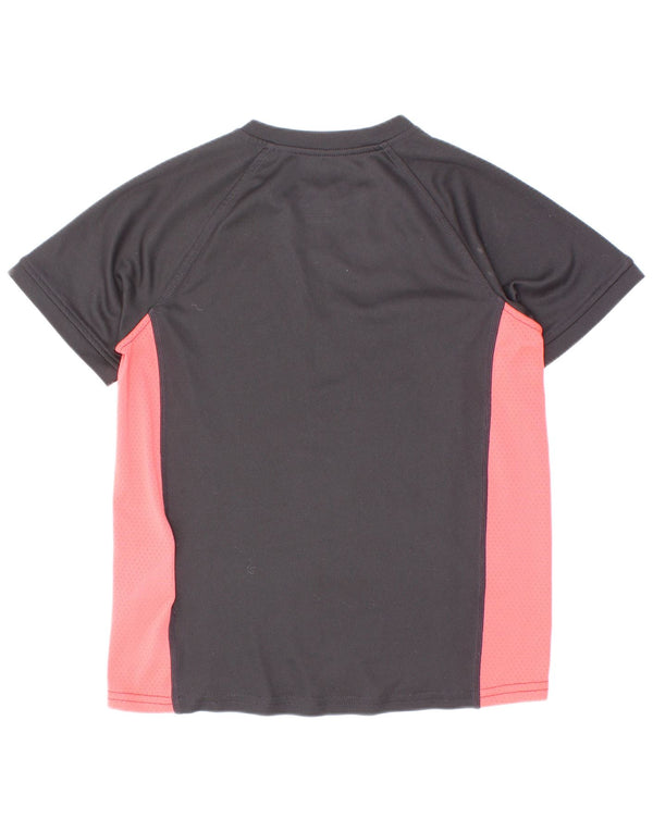 Nike Garçons Dri Fit T-Shirt Haut 8-9 ans Petit Noir Colorblock Polyester