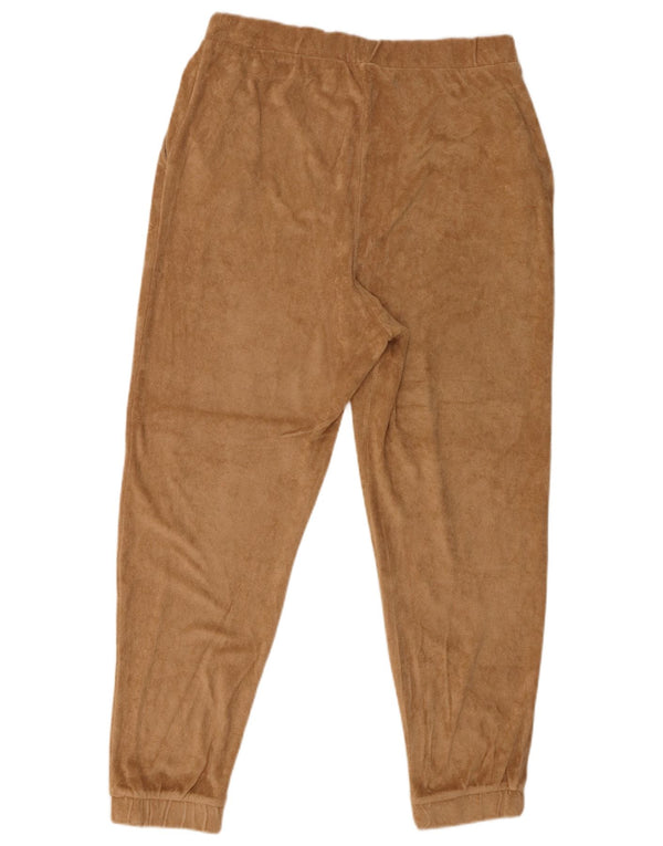 Zara Pantalon de survêtement pour femme Joggers UK 14 Large Marron Coton