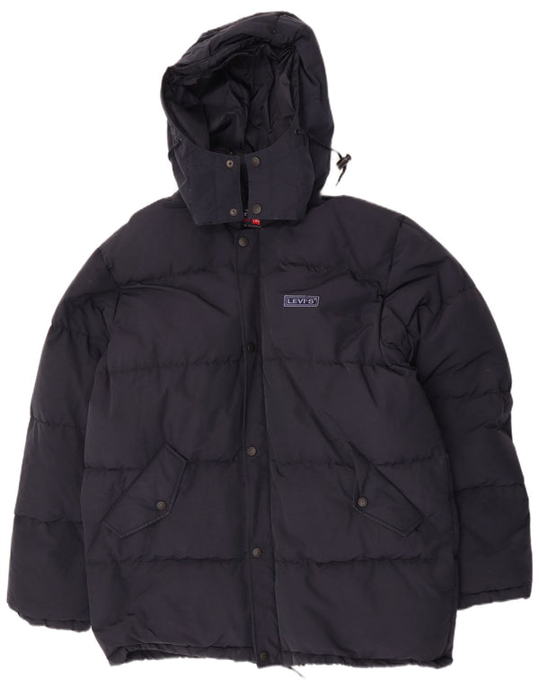 Levi's Veste matelassée à capuche coupe ample homme UK 42 XL Noir Nylon