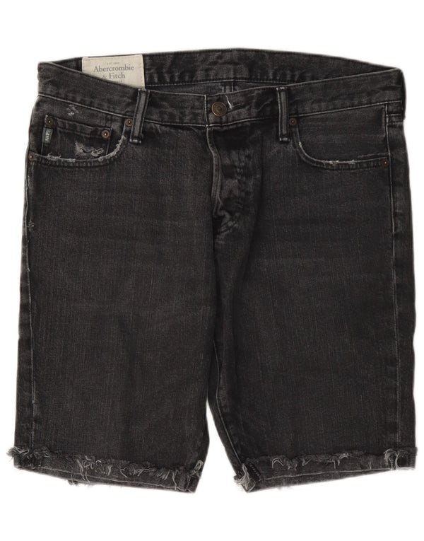Abercrombie & Fitch Short en jean W33 pour homme en coton gris moyen