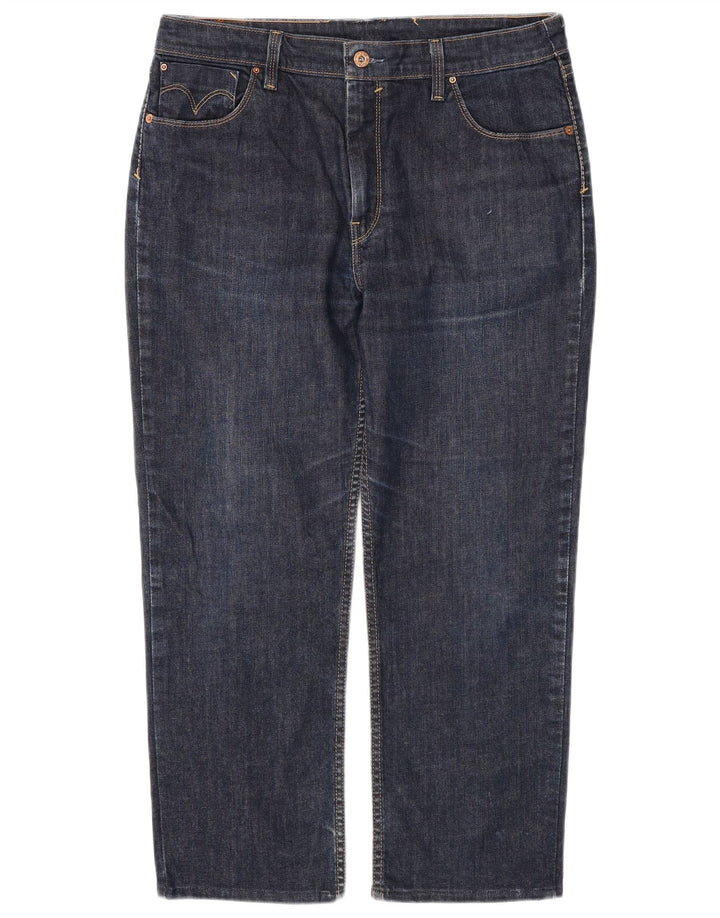 Levi's Jean Crop Straight Femme W34 L26 Bleu Marine Coton