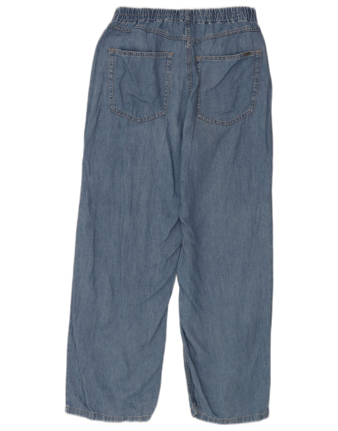 Massimo Dutti Jean ample taille haute pour femme W28 L28 Bleu