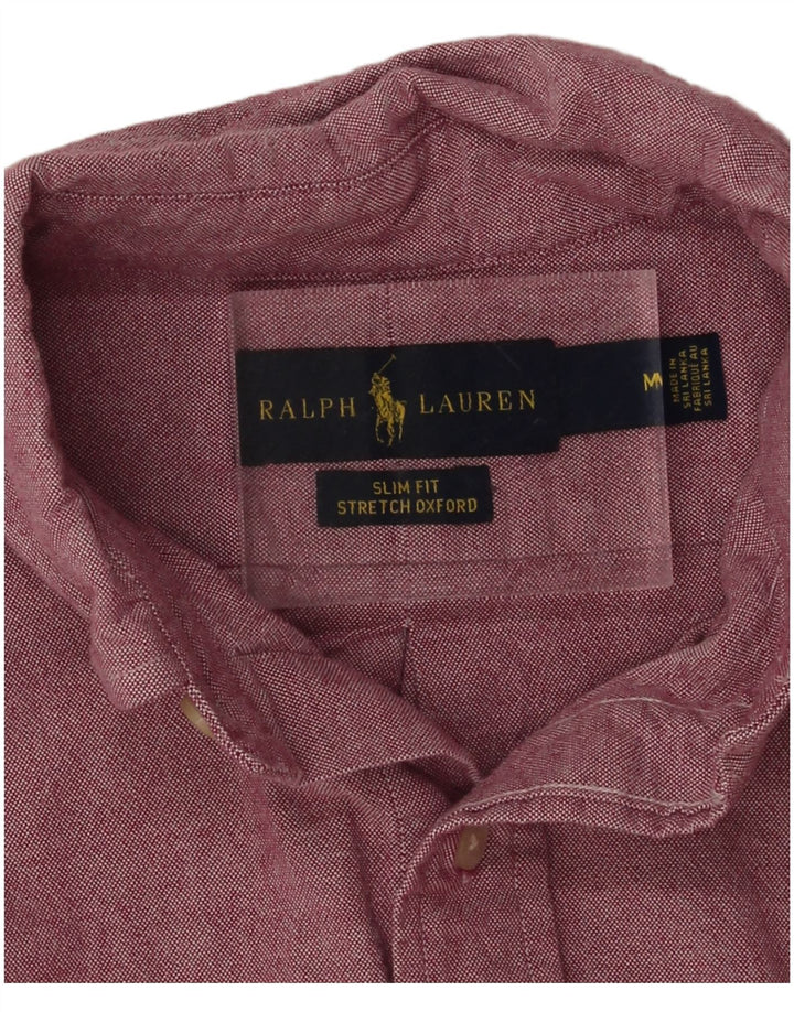 Ralph Lauren Chemise Slim Fit Homme Coton Bordeaux Moyen