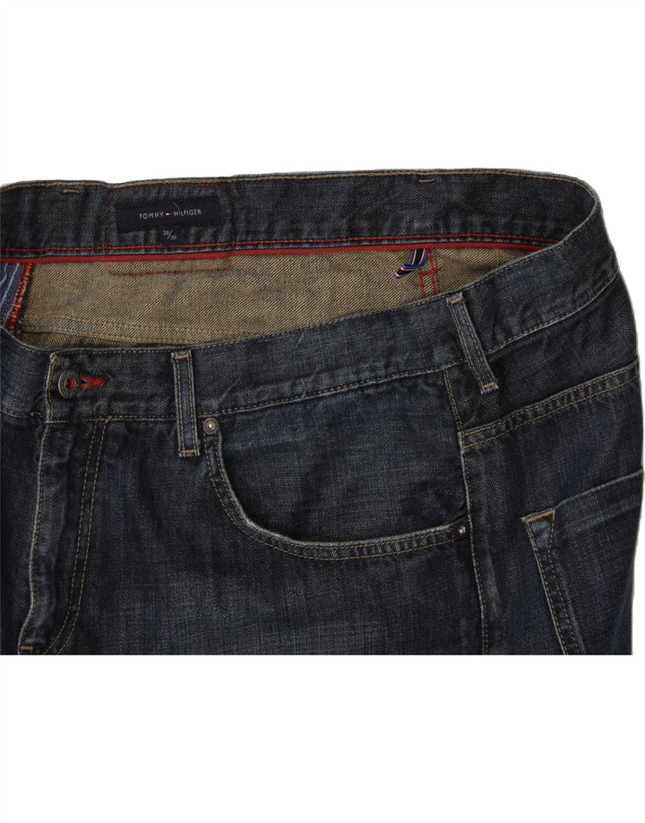 TOMMY HILFIGER Jean Bootcut Homme W38 L30 Bleu Marine Coton