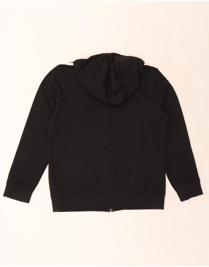 ADIDAS Pull à capuche zippé pour femme UK 16/18 Grand coton noir