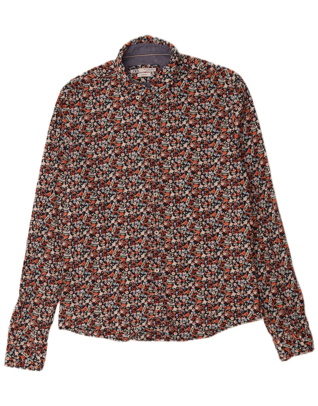 Zara Chemise Slim Fit Medium Multicolore Floral |