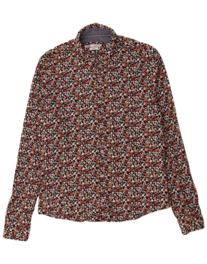 Zara Chemise Slim Fit Medium Multicolore Floral |
