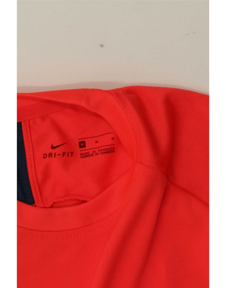 Nike Homme Dri Fit T-Shirt Haut Colorblock Rouge Moyen