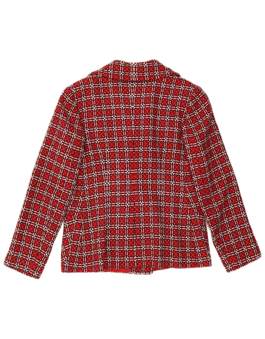 VINTAGE Veste Blazer Double Boutonnage Femme UK 6 XS Red Check