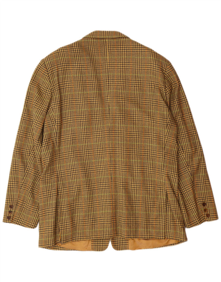 BYBLOS Veste Blazer 3 Boutons Homme IT 54 2XL Pied-de-Poule Jaune