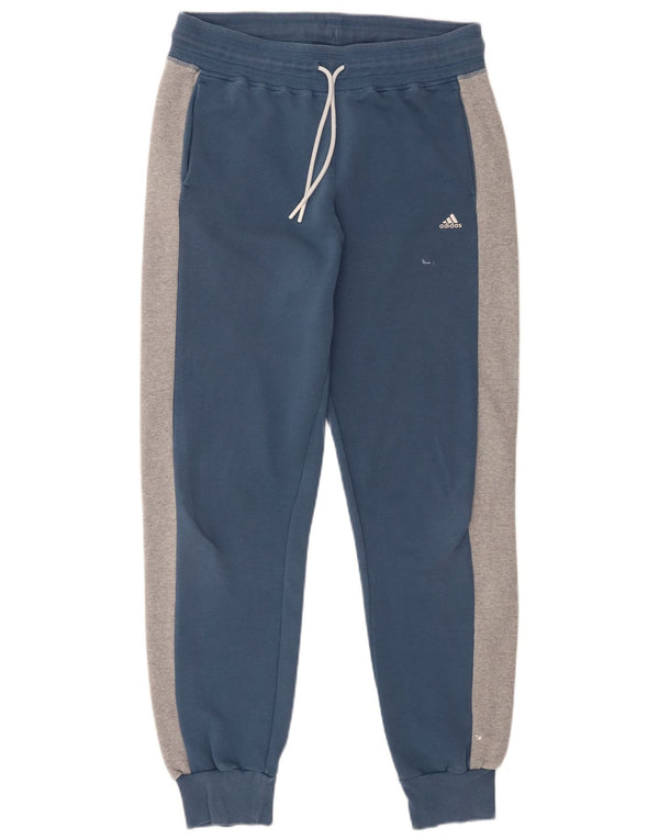 Adidas Womens Tracksuit Trousers Joggers UK 12/14 Medium Blue Colourblock
