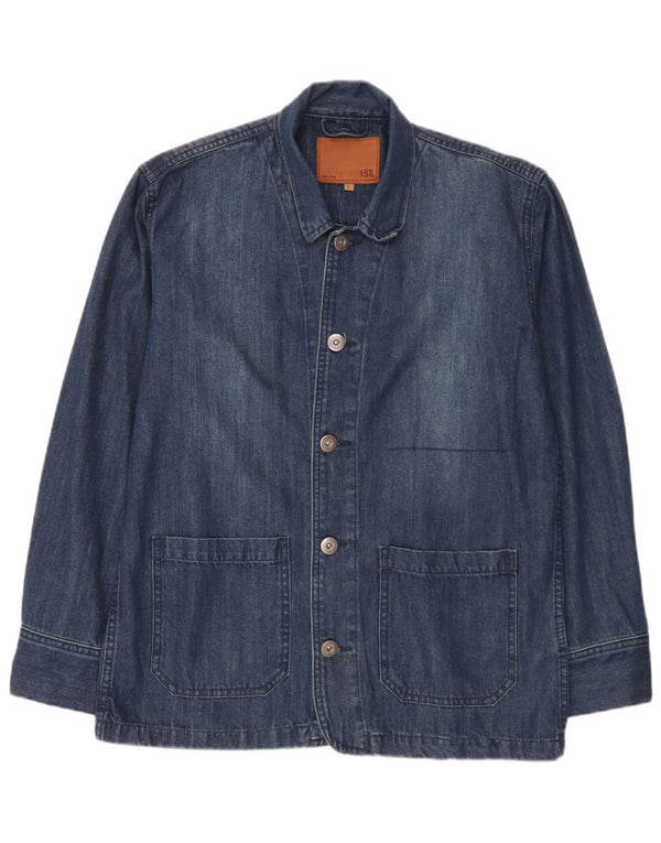 Lager 157 Veste blazer en denim à 5 boutons pour homme UK 40 Grand coton bleu