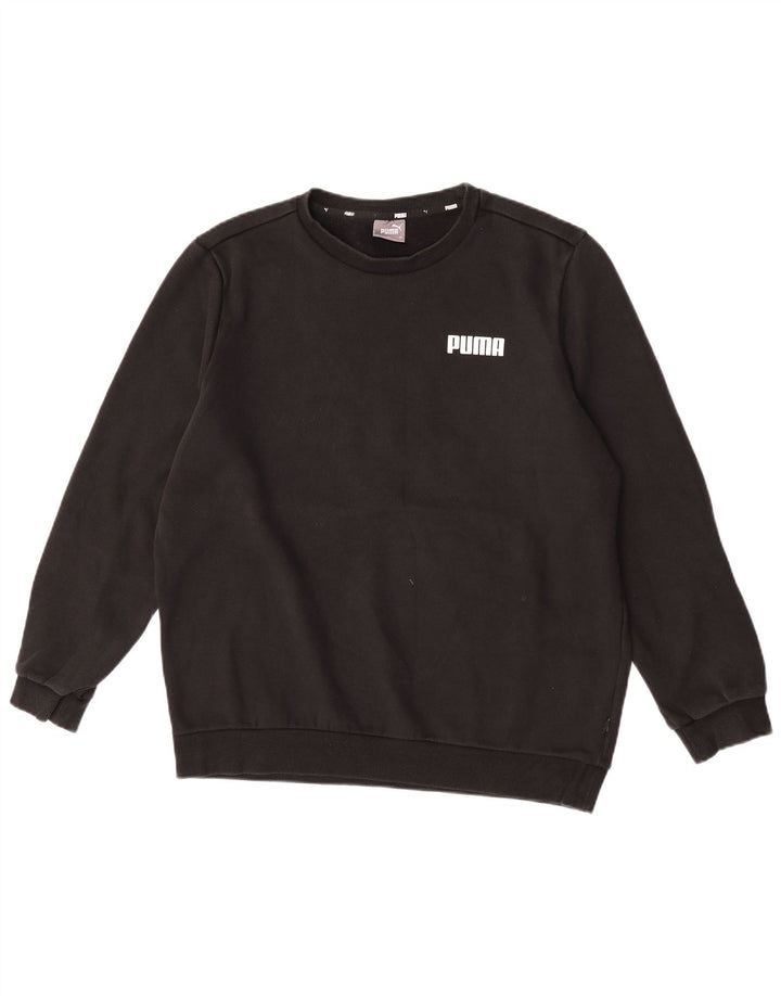 Puma Sweat-shirt pour homme en coton noir Taille L