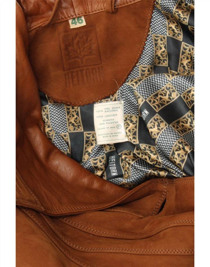 HEITORN Pardessus en Daim Femme EU 46 XL Cuir Marron