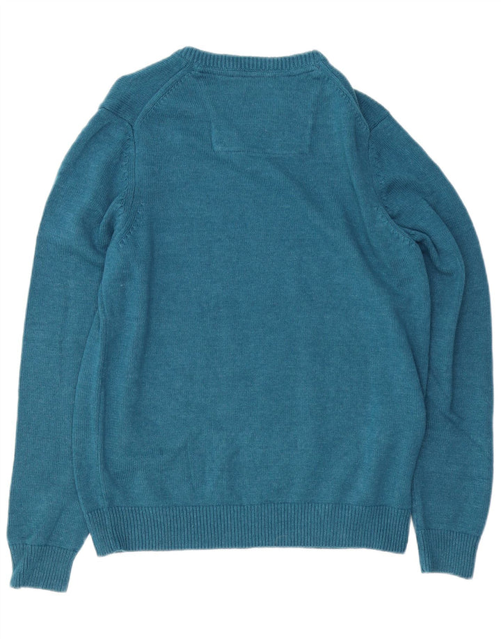 IZOD Pull Col V Homme Bleu Moyen Coton