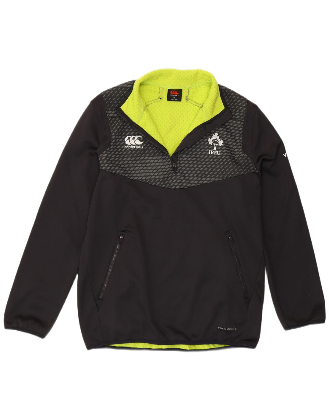 Canterbury Haut de Survêtement IRFU Zip Neck Homme Noir Moyen Polyester