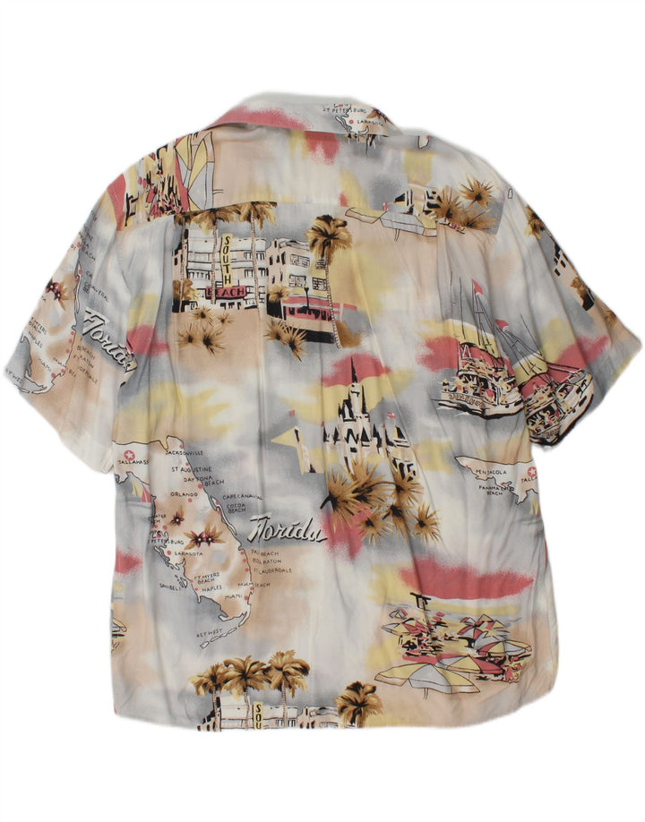 MAURO GESANDRO Chemise à Manches Courtes à Motif Abstrait Homme XL Multicolore