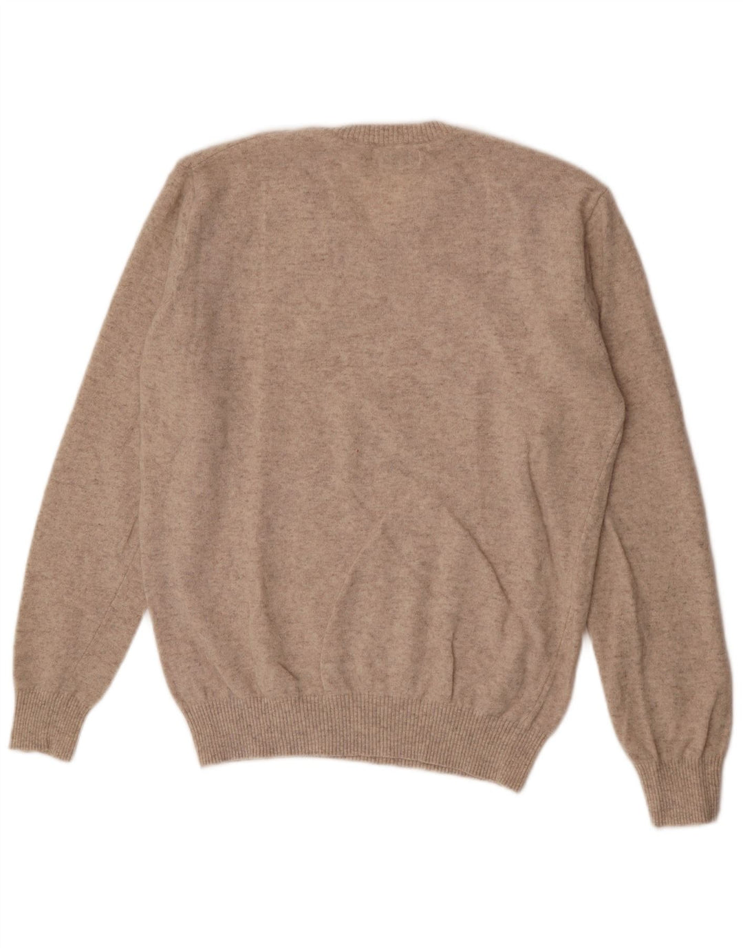 Lambretta Pull col V pour homme en laine d'agneau Beige Large