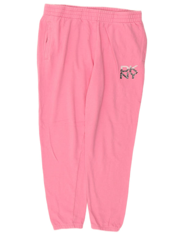 DKNY Pantalon de survêtement pour femme en coton rose moyen UK 12