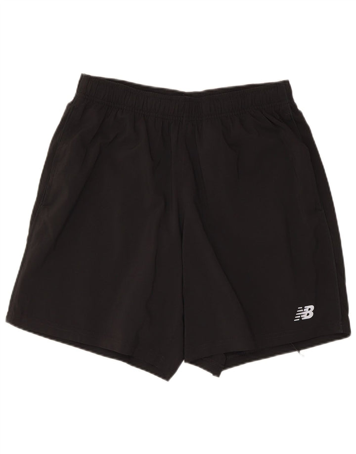 New Balance Short de Sport Homme Noir Moyen Polyester