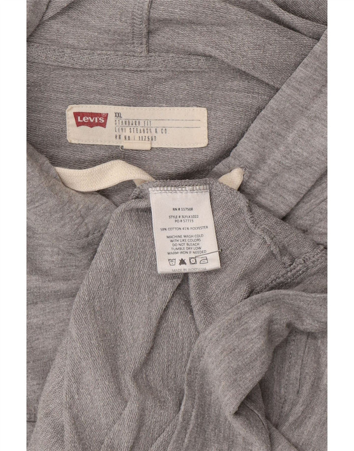 Levi's Veste de survêtement à capuche pour homme 2XL Gris Coton