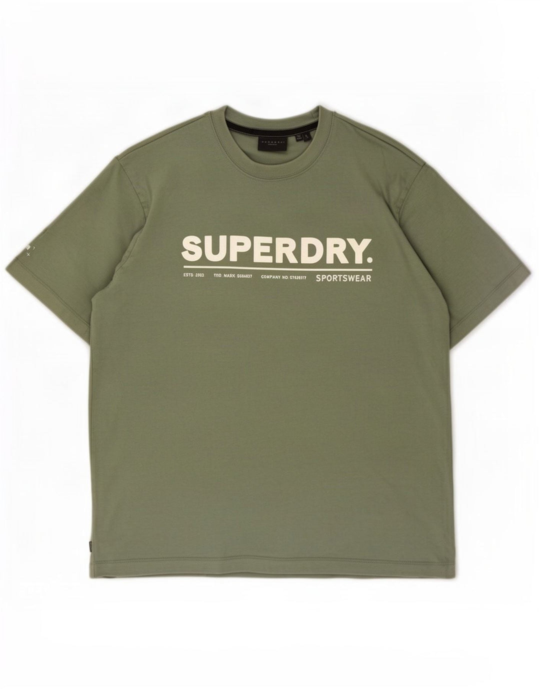 Superdry T-Shirt Graphique Haut Large Vert Coton Homme