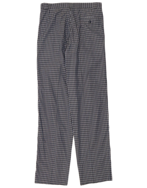 Porto Di Panama Pantalon de Costume Homme IT 46 Small W32 L35 Bleu Marine Vichy