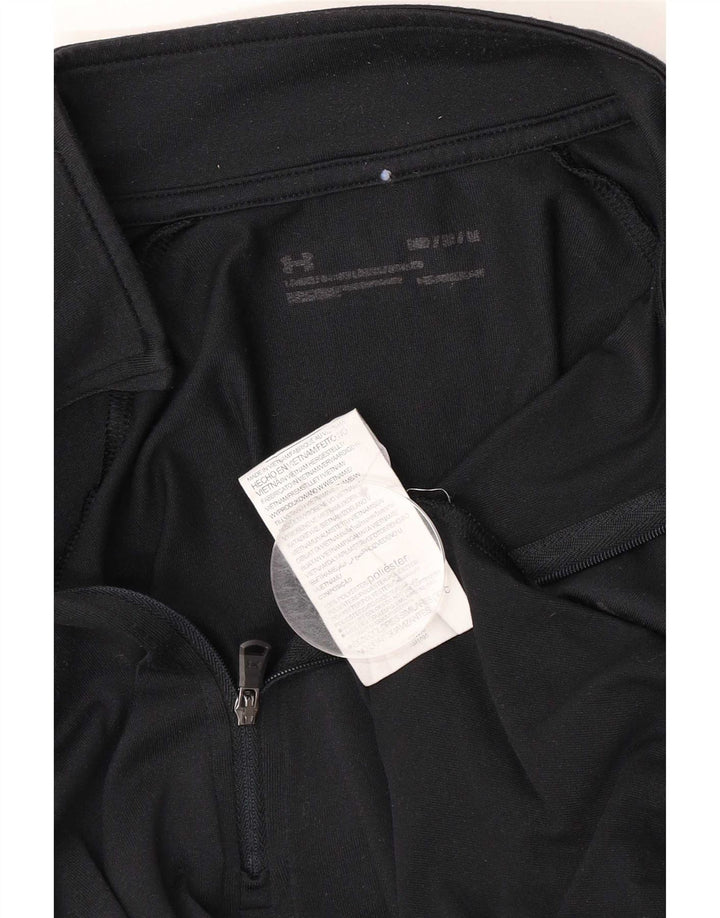 Under Armour Haut de Survêtement Heat Gear Zip Neck Homme Noir Moyen
