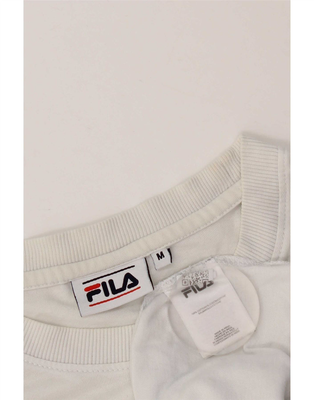 Fila T-Shirt Graphique Homme Blanc Moyen Coton