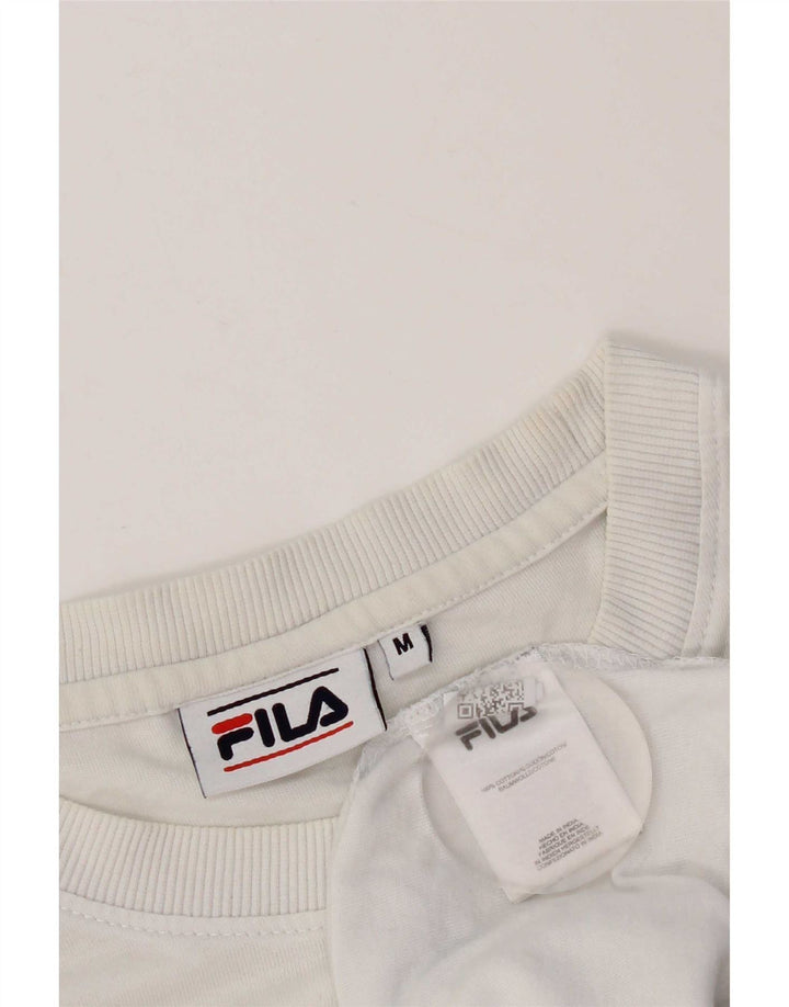 Fila T-Shirt Graphique Homme Blanc Moyen Coton