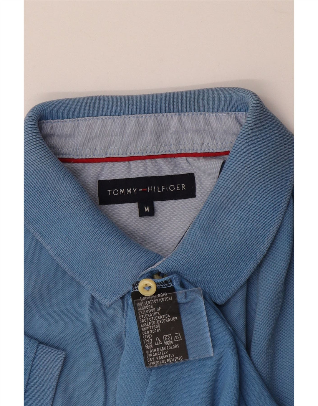 TOMMY HILFIGER Polo Homme Bleu Moyen Coton