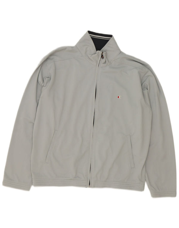 Champion Veste de Survêtement Homme Gris Moyen Polyester