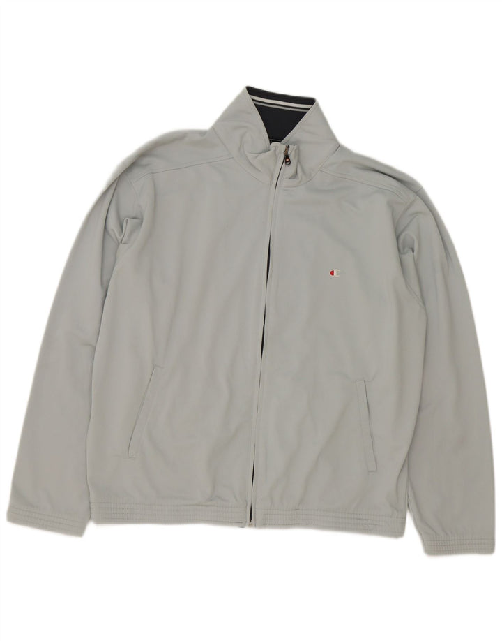 Champion Veste de Survêtement Homme Gris Moyen Polyester