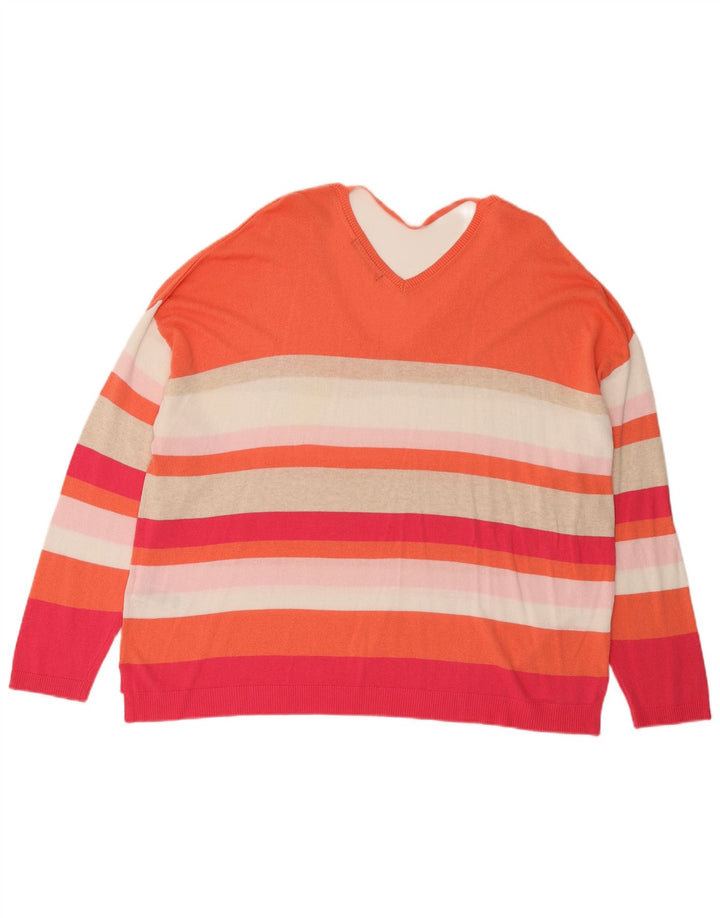 Marks & Spencer Pull col V pour femme UK 24 4XL Multicolore